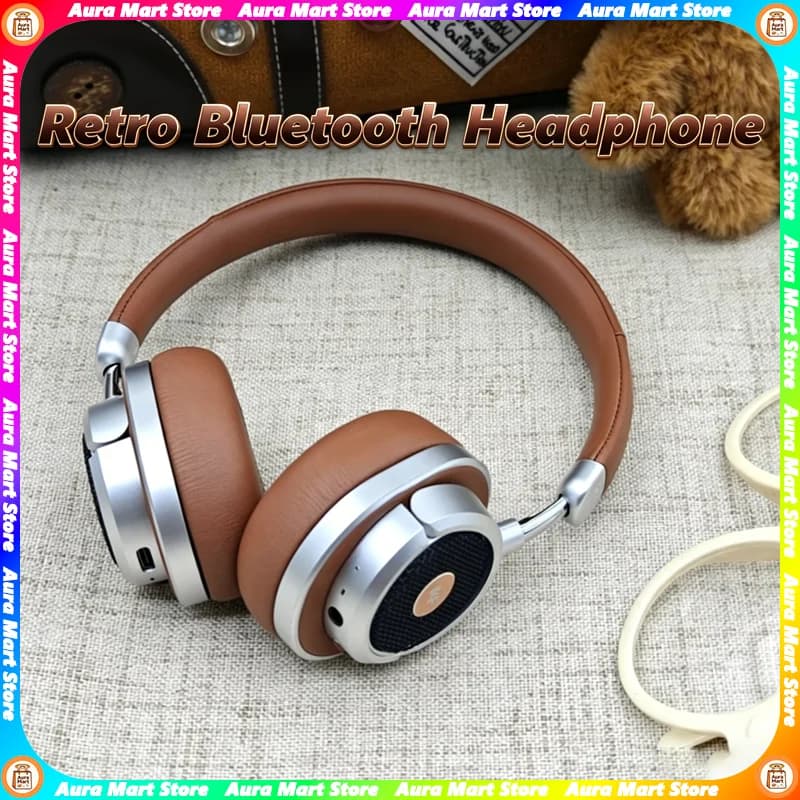IKF Rona Retro Bluetooth Headphone Active Noise Reduction Long Battery Life Low Latency 3D Stereoscopic Sound Wireless Headset