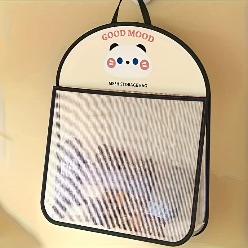 Hanging Mesh Storage Bag Washable Laundry Organizer Wall Mounted Underwear Socks Sorting Pouch for Bathroom Closet Organization