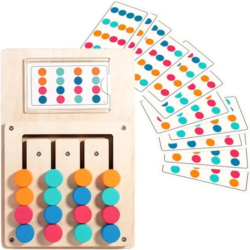 Giocattoli in Legno per l'Apprendimento Precoce, Puzzle di Abbinamento Colori e Forme per lo Sviluppo Cerebrale e il Pensiero Logico dei Bambini