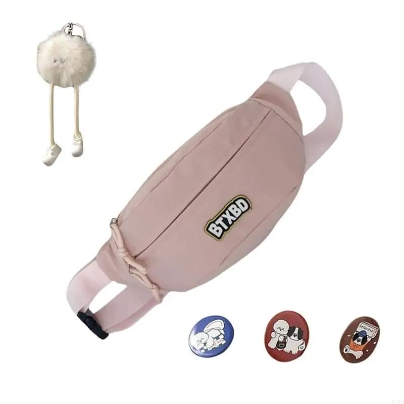 Bag in Japanese style bag on the chest Small shoulder bag Belt bag at the Marsupio with letter Marsupio and