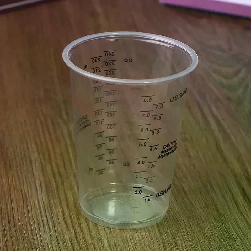 8OZ Disposable Plastic Measuring Cups For Precise Resin Paint Mixing Cup Plastic Epoxy Resin Mixing Cups 10Pcs