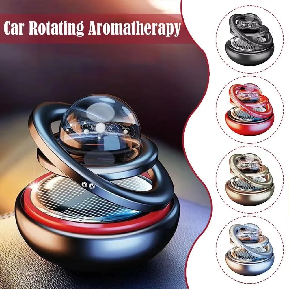 Perfumer for Auto in Sphere Double Suspension for Solar Energy Mobidea - Ornament Rotating for Perfume, Deodorant Creative for Auto