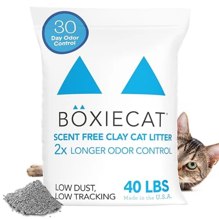 Boxie Uned Lettiera Agglomerante per Gatti e Gattini, Controllo Odori 30 Giorni, 99,9% Senza Polvere, Agglomerati Duri e Piatti, Senza Profumazioni, Senza Riempitivi, Lunga Durata