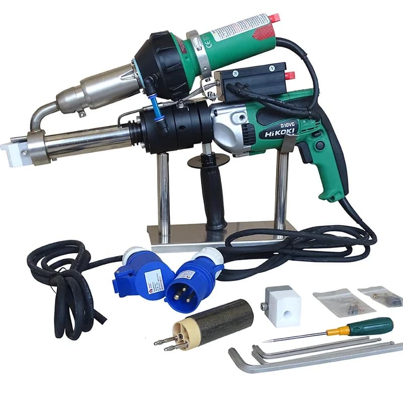 Saldatrice a estrusione manuale per plastica PPR PP da 3600W a doppio riscaldamento, pistola per saldatura a estrusione di plastica HDPE