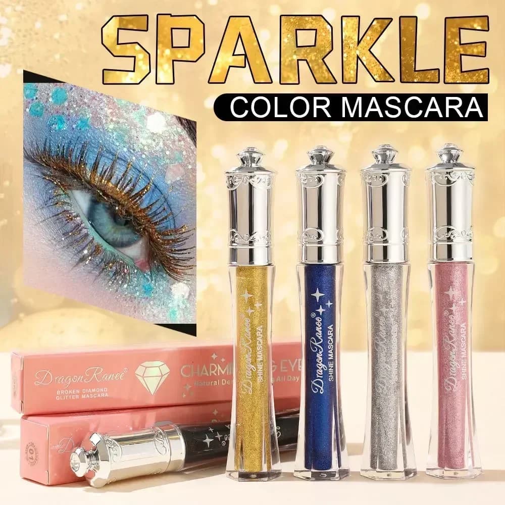 New glittering 9-color glittering mascara easy to apply colorful mascara for long lasting waterproof fashion festival 3.5 g