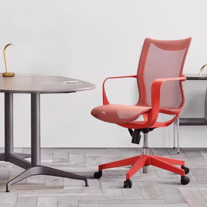 Sedia da Ufficio Girevole con Ventilazione, Ruote, Braccioli, Design per Gaming, Rosa, Silla De Escritorio per Casa e Ufficio