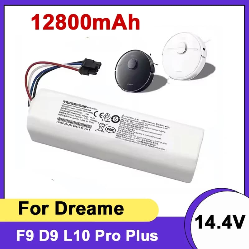 Original Battery Lithium-ion Battery Pack for Dreame Robot Vacuum Mop Cleaner 4INR19/66-2 D9 D9MAX D9pro L9 L10 pro Z10 Z10pro