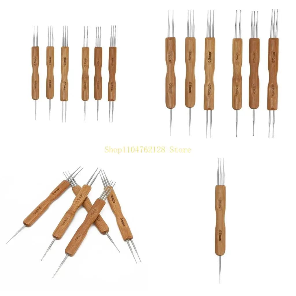 Uncinetto per tessitura ago da 0,5 mm 0,75 mm, include 1 gancio, 2 ganci, 3 ganci per treccia migliore vendita