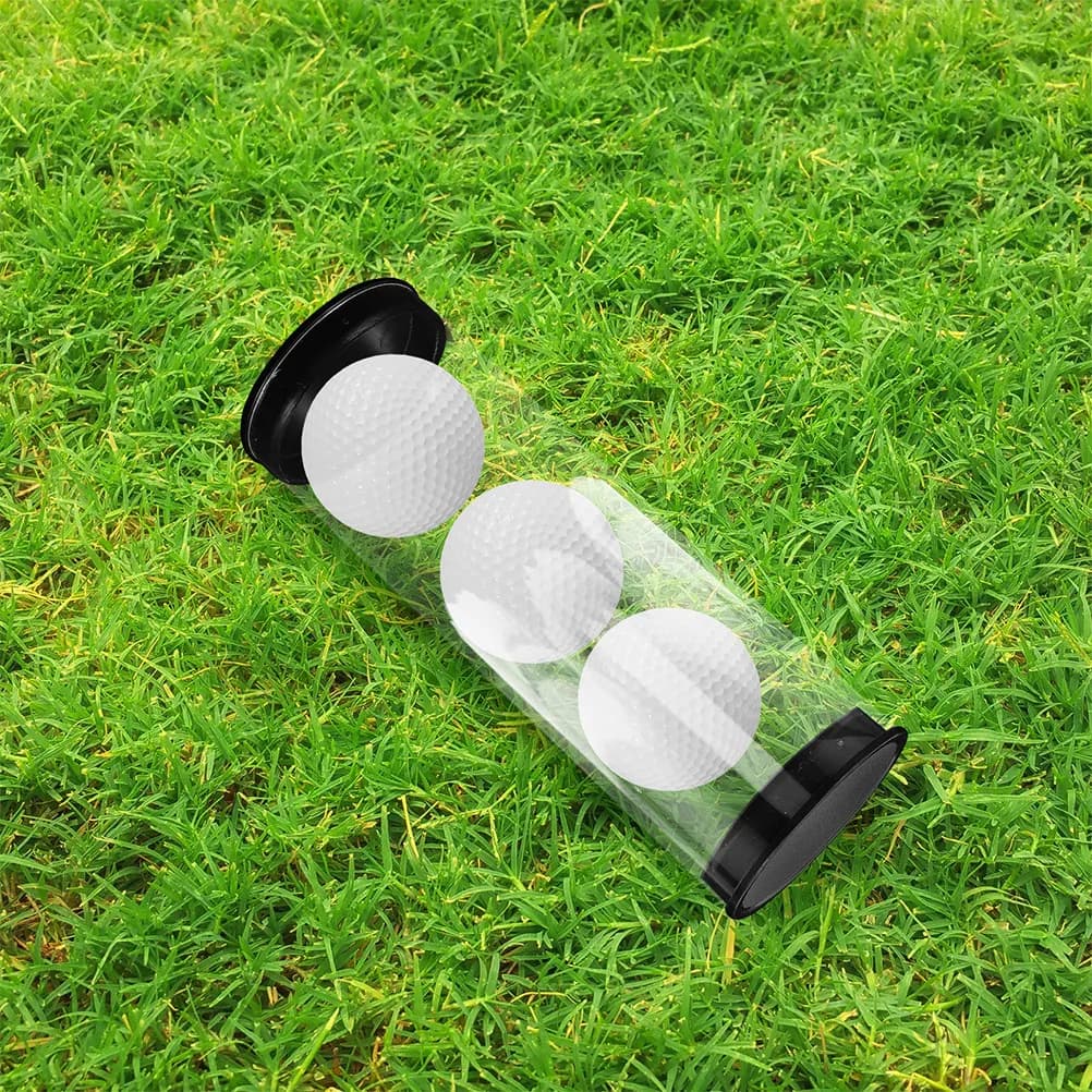 Set di 5 Tubi Trasparenti per Palline da Golf, Custodia Portatile per Esposizione e Conservazione all'Aperto