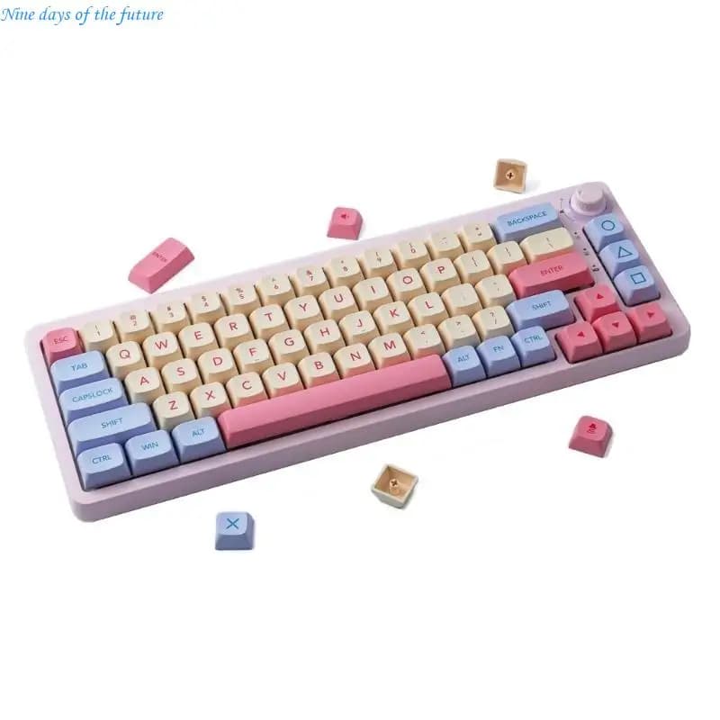 Copritasti PBT 132 tasti tema zucchero filato sublimazione XDA copritasti tastiera meccanica per interruttori MX personalizzati