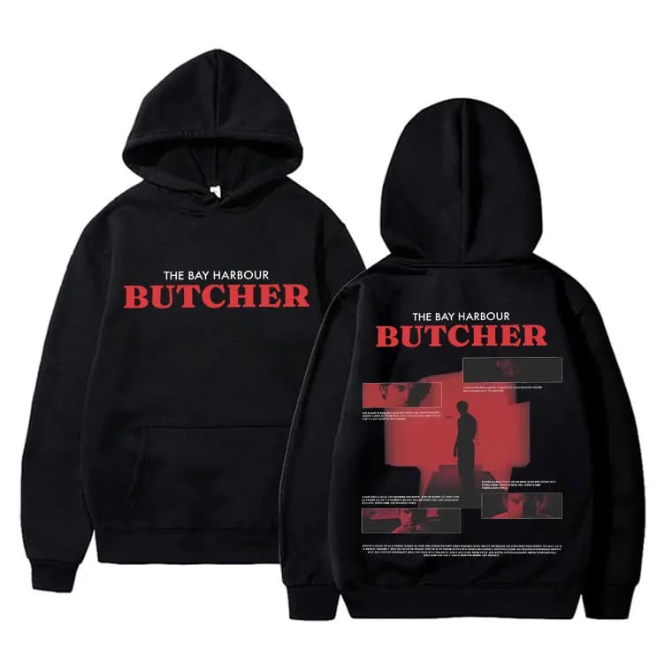 Dexter Morgan The Bay Harbour Butcher Felpa con cappuccio con stampa fronte-retro Uomo Donna Abbigliamento Felpa casual oversize anni '90 Streetwear