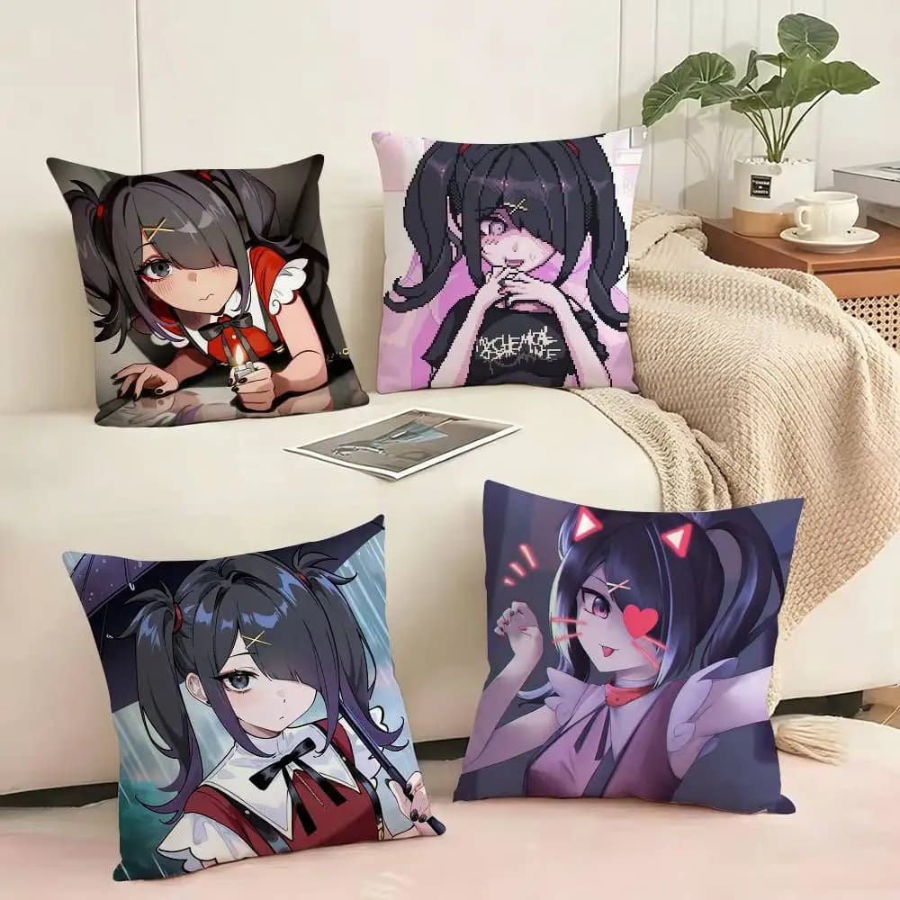 Game Ame chan Rain Square Double-Sided printed Pillow Case Bedroom Bedside Pillow Sofa Cushion Cover Gift