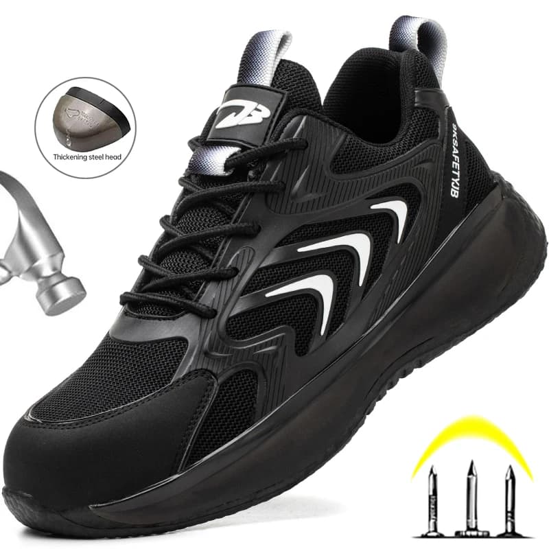 Scarpe antinfortunistiche Donna Uomo Sneakers da lavoro Scarpe da lavoro traspiranti antiforatura Scarpe protettive indistruttibili da donna