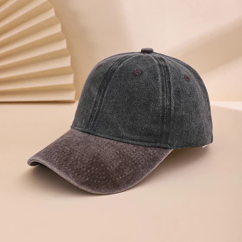 Cappellino da baseball coreano cucito e lavato, con visiera morbida, alla moda e casual, versatile e protettivo dai raggi solari.