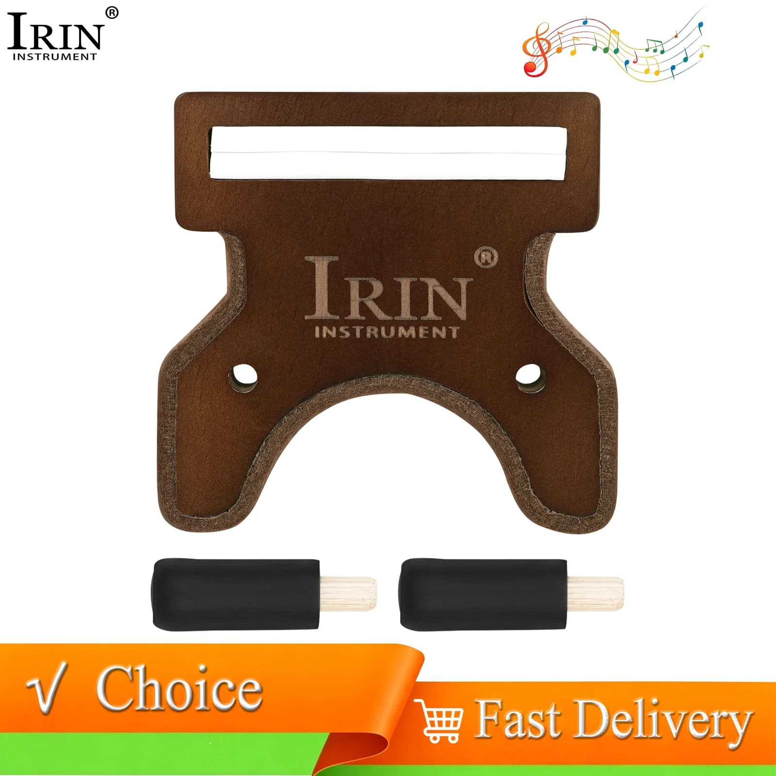 IRIN Wooden Guitar Pick Box Guitar Headstock Stand Dual-Function Pick Case Holder for Guitar Ukulele Pick Storage Protection