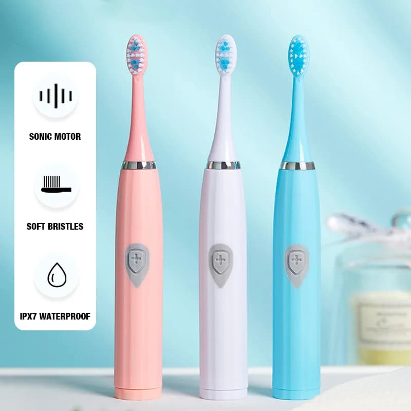 Electric Toothbrush Tongwode for Adult portable soft bristles battery E802 IPX6 resistance Effective intelligent waterproof