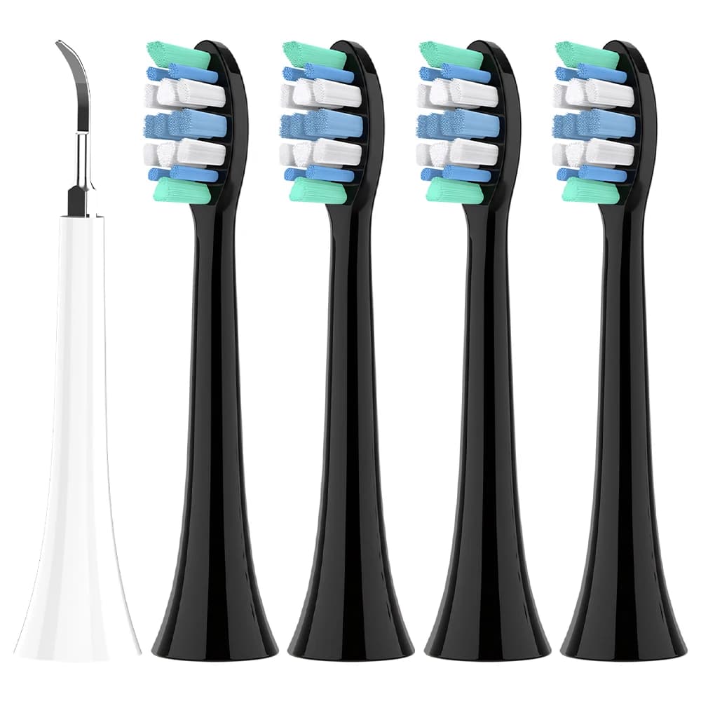 Testine per spazzolino per la rimozione del tartaro e 4 testine di ricambio soniche, compatibili con lo spazzolino elettrico Philips Sonicare