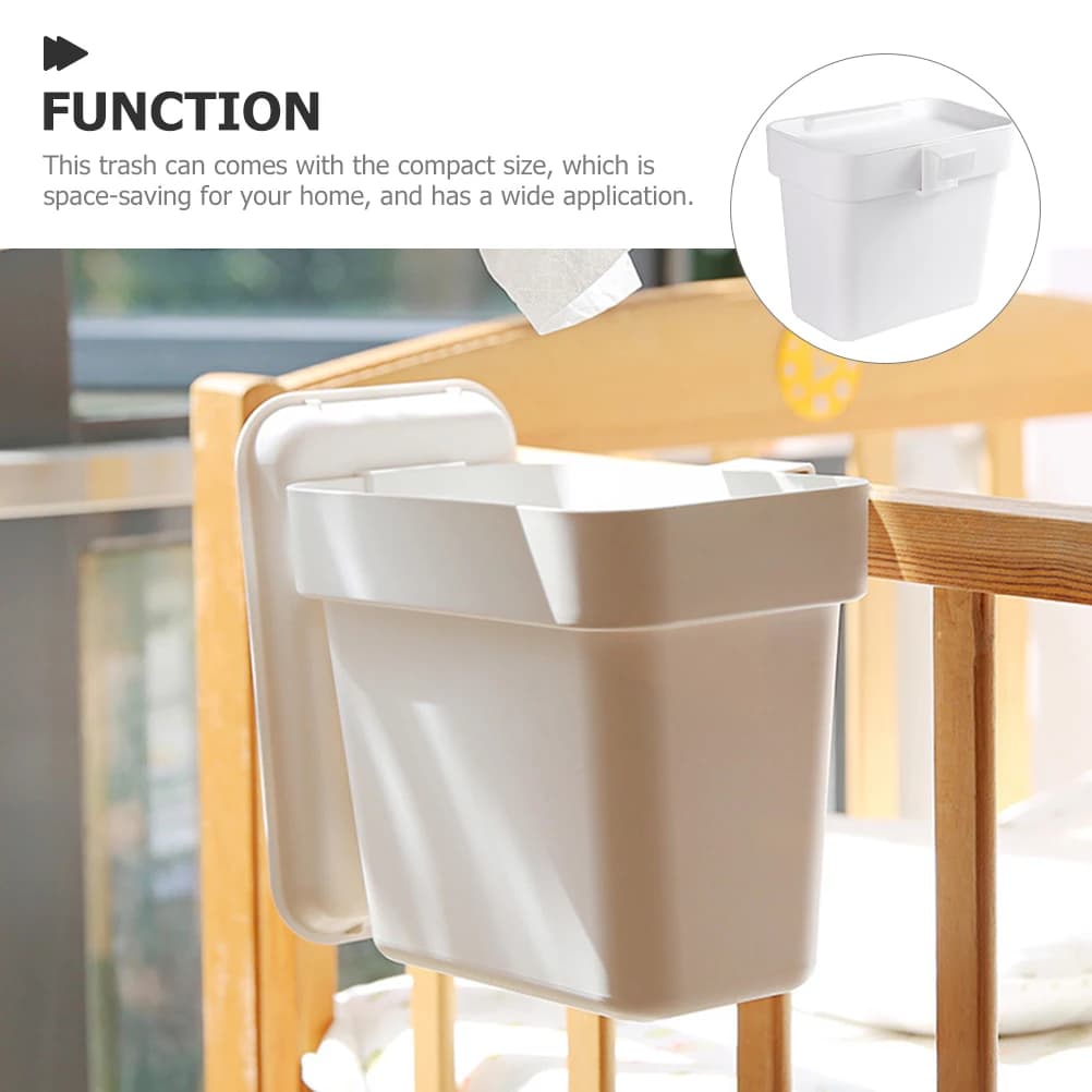 Bidone della spazzatura compatto da appendere per porta dell'armadio Contenitore per rifiuti da cucina montato a parete Cestino per rifiuti portatile per la scuola dell'hotel domestico
