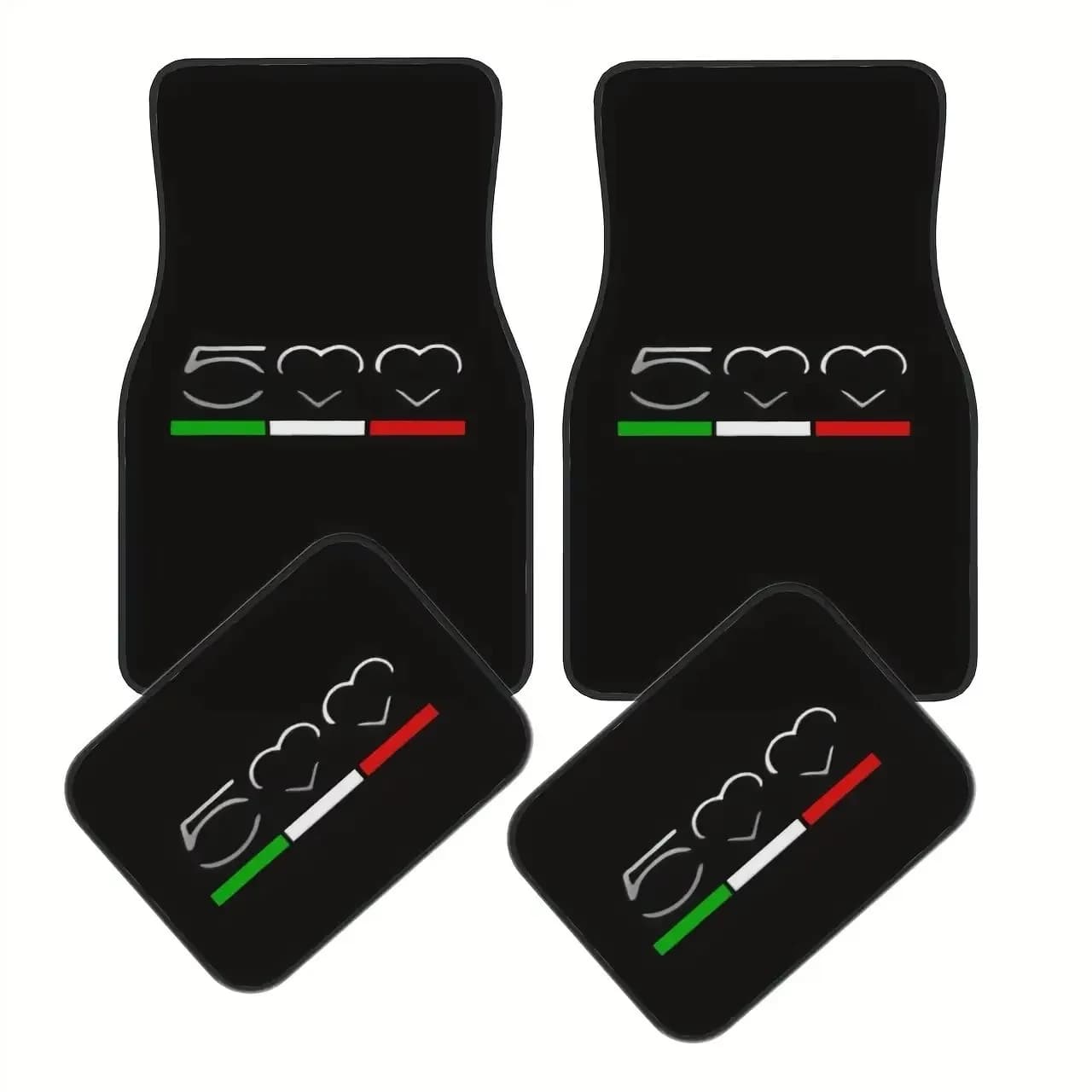 4PCS Personality Print Car Floor Mats for VW golf Polo fiat 500 seat ibiza 6l suzuki swift peugeot 207 MG ZS HS Car Accessories