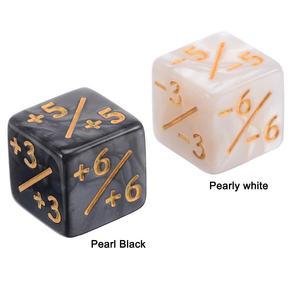 10 Pieces 6 Sided Counters Dice Compatible with CCG/Card Counters Token Dice Card Gaming Dice Counters for Board Game