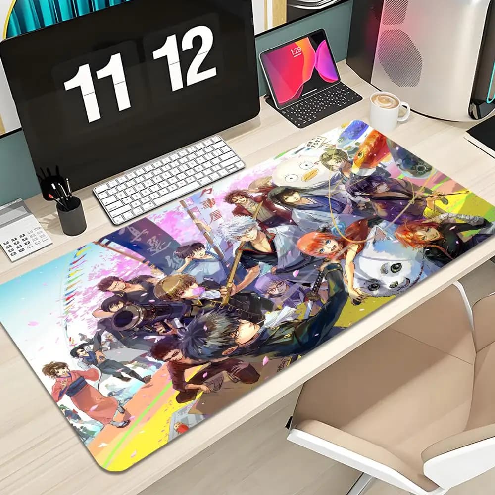 Anime Gintama Mouse Pad Tastiera Mousepad grande 1200X600 mm Tappetino da scrivania PC Gamer Tappeto da ufficio Tappetino da tavolo per la casa
