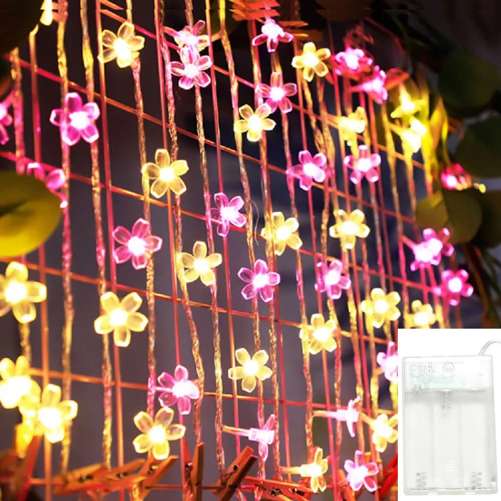 1PC 1.5M/3M/4.5M LED fiore di ciliegio stringa di luce San Valentino luci decorative colorate cortile atmosfera lampada a sospensione
