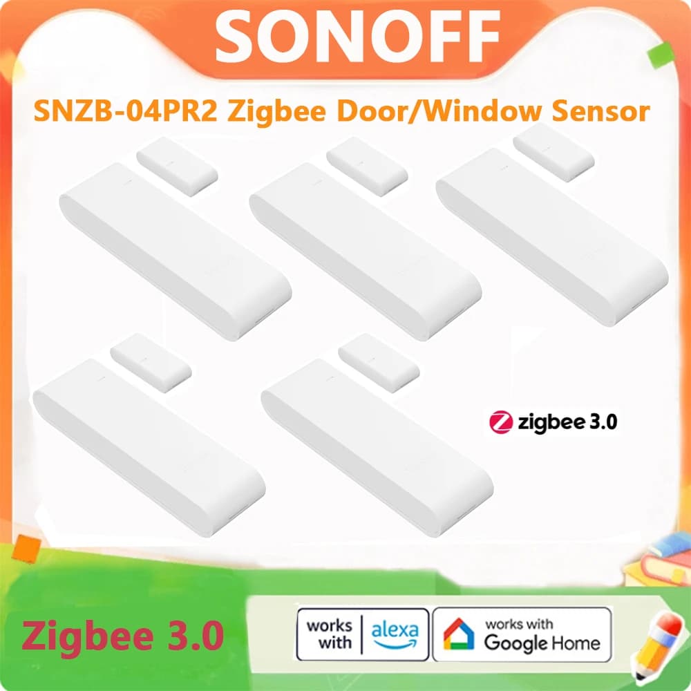 SONOFF SNZB-04P Zigbee Sensore per porte/finestre Smart Home Zigbee 3.0 Modulo Monitoraggio Porte Finestre Avviso antimanomissione Scena intelligente locale