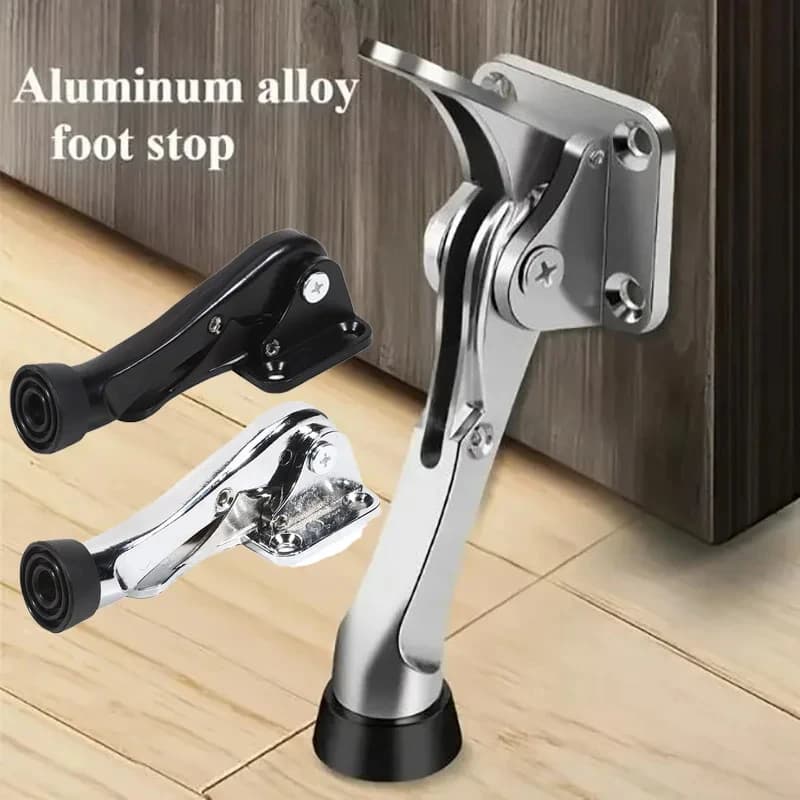 Kick Down Door Stopper Anti Collision Easy Pedal Floor Holder Self Adhesive Hardware Wall Protectors Doorstop Door