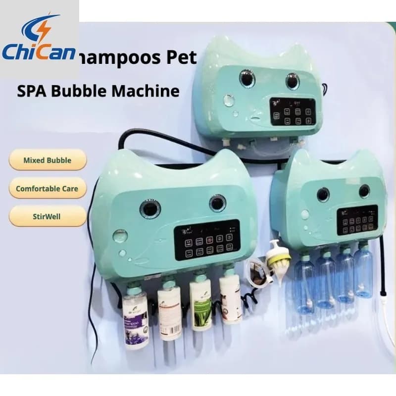Macchina Automatica per Bagno a Bolle SPA per Cani e Gatti | Miscelatore per shampoo a livello nanometrico, schiuma completamente agitata, corpo in gomma e plastica