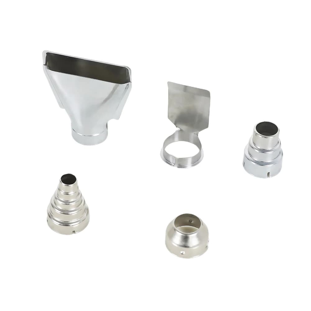 5pcs Hot Air Fan Nozzle Kit 35mm Diameter Stainless Steel Hot Air Gun Heat Resisting Nozzles for Soldering Station Nozzle Tool