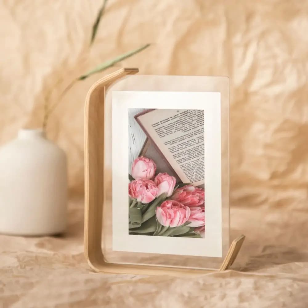 Multifunction DIY Double-side Photo Frame Clear Unique Acrylic Photo Frame Exquisite Picture Display Frame Photo Decor