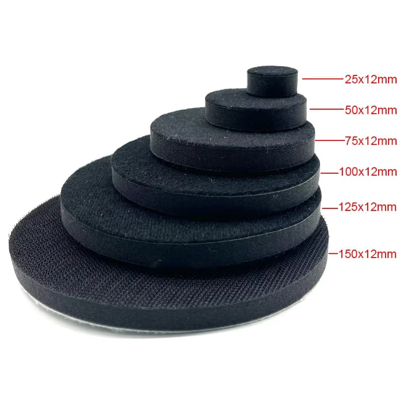 1 pcs 2/3/5/6 inches soft density interface bearing hook and ring cushion sponge support pad protection abrasive disc platorello