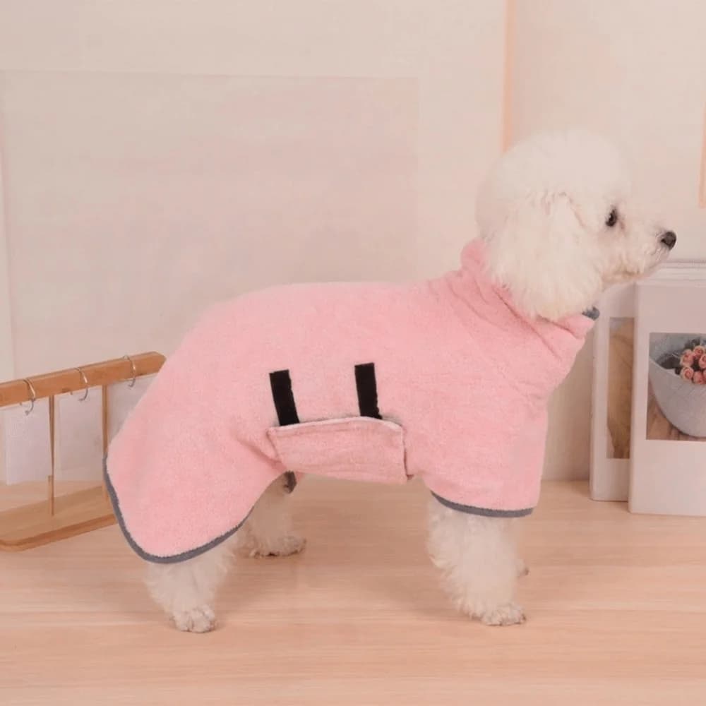 Accappatoio per Cani in Microfibra Resistente, Mantenente il Calore, Regolabile, Asciugatura Rapida, Comodo e Morbido, Asciugamano Assorbente per Gatti, Accessorio per la Toelettatura degli Animali
