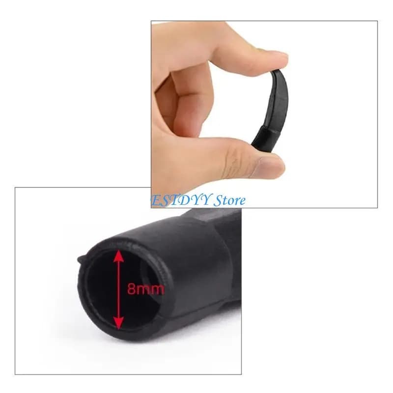G6DE 10lots Premiums Black Rubber Arrows Protectors Point Targets Practice Archerys