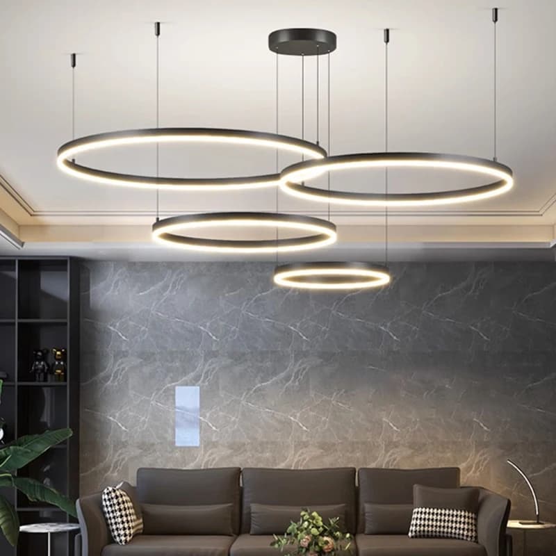 Nordic dine dining room Pendant lamp lights indoor lighting Ceiling lamp hanging light Led Chandelier ring lamps for living room