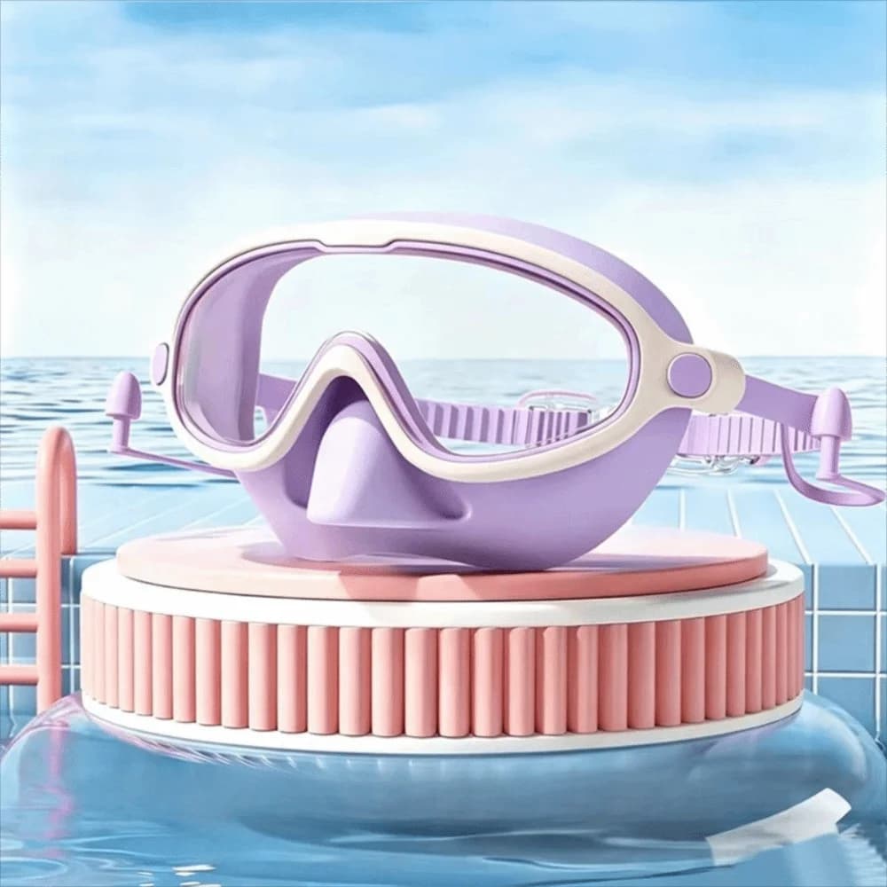 Wide View Silicone Swimming Glasses Big Frame Anti-fog Swim Goggles HD View Waterproof Swimming Goggles Children