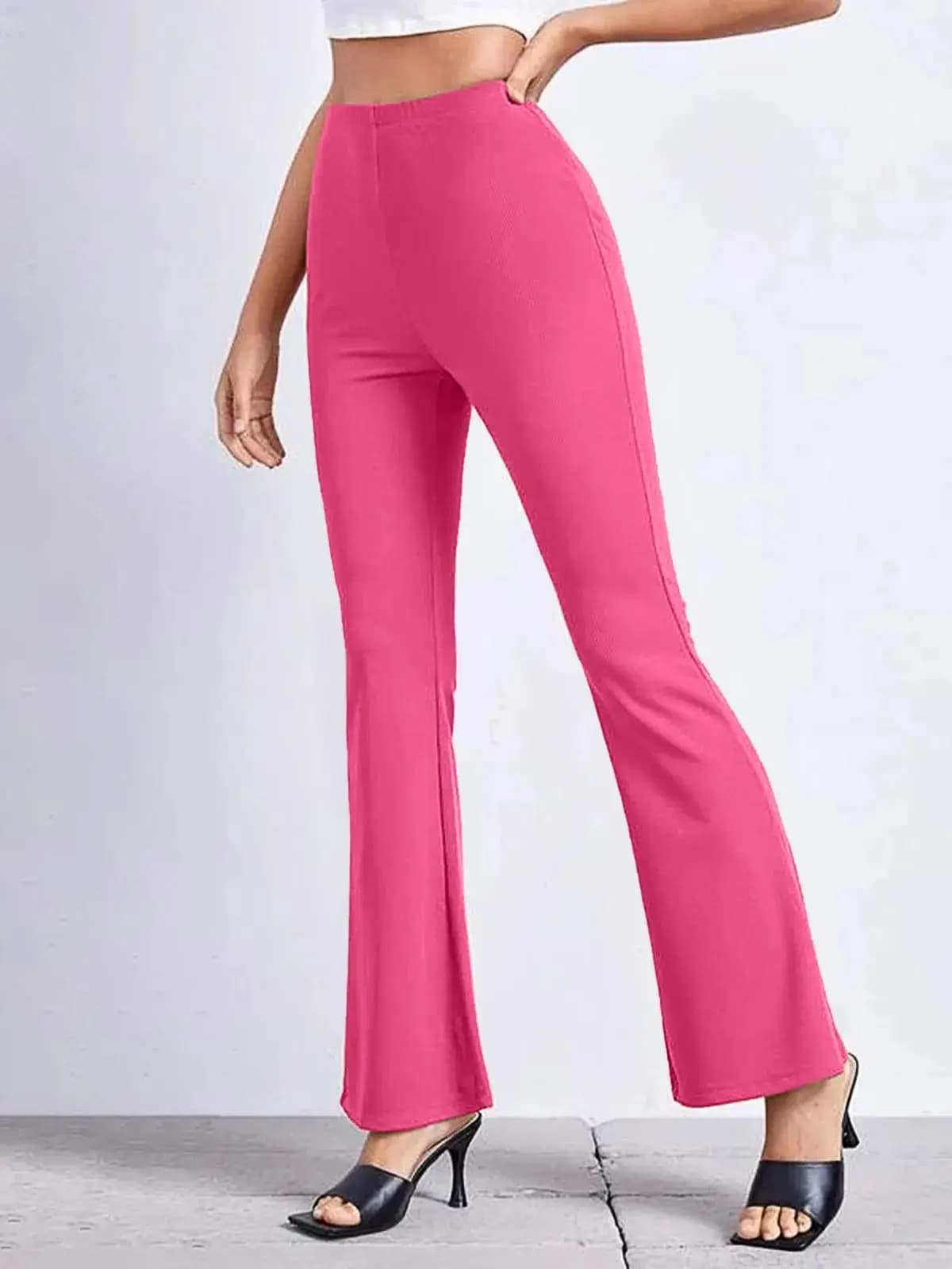 Primavera/estate sottile tinta unita Slim Fit pantaloni svasati elastici pantaloni sportivi per il tempo libero europei e americani pantaloni da allenamento Yoga