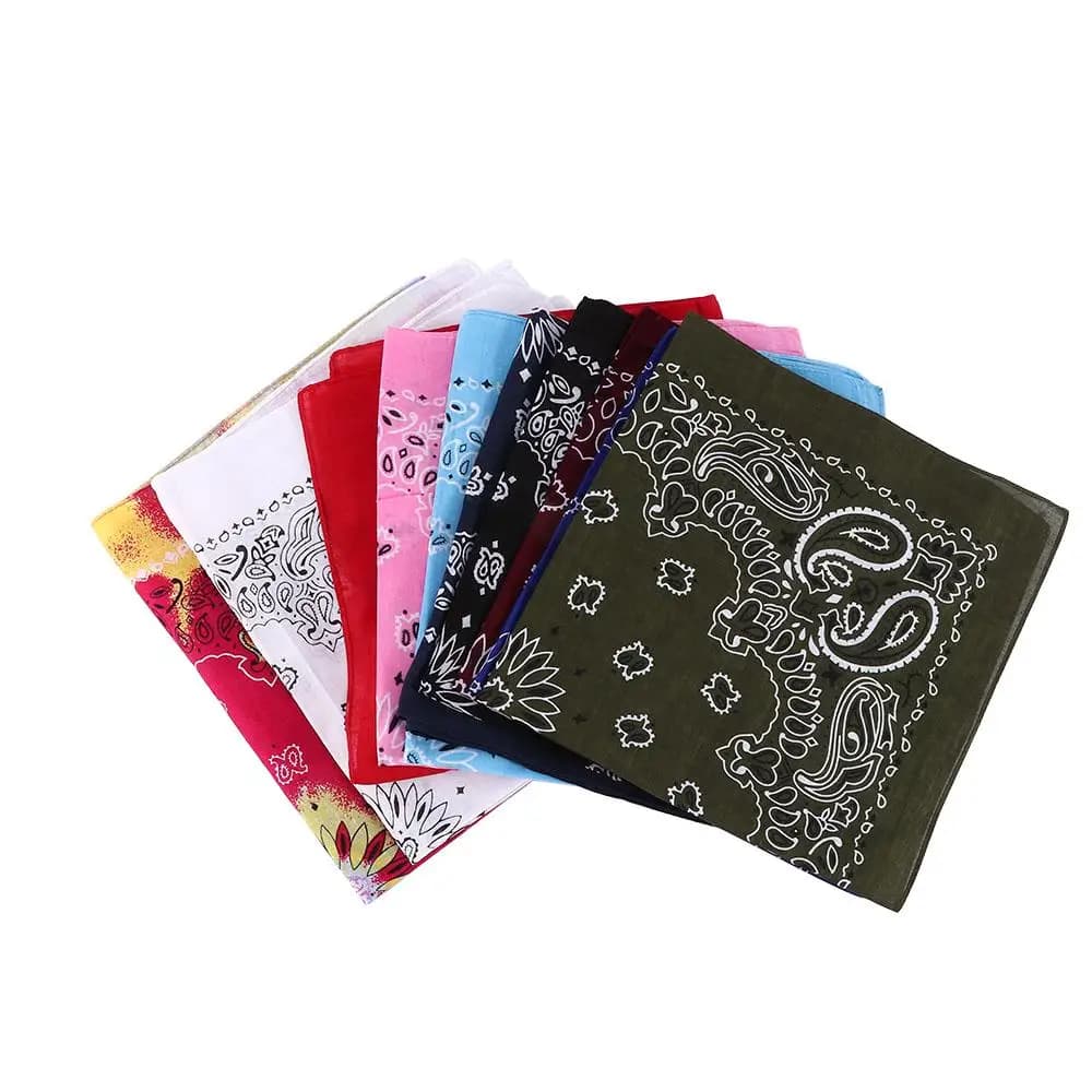 55cm*55cm Cotton Paisley For Graffitin B-Boyin Sports Neck Wrist Band Head Wrap Square Scarf Handkerchief Scarves Bandana