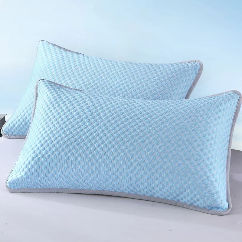2Pcs Cooling Ice Bean Pillowcases Multiple Sizes Breathable Summer Pillow Cover Soft Washable Bed Pillow Protector Home Textile