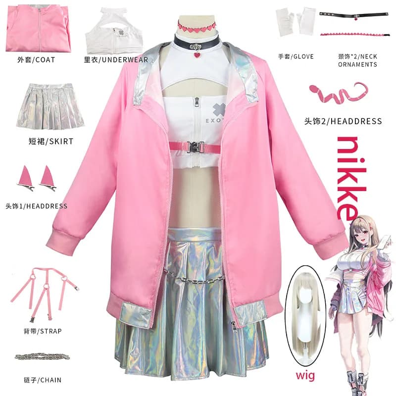 WHH Anime Nikke Viper Cosplay Costume Coat Skirt Accessories Full Set Outfits Women Halloween Party RolePlay Performance Restor