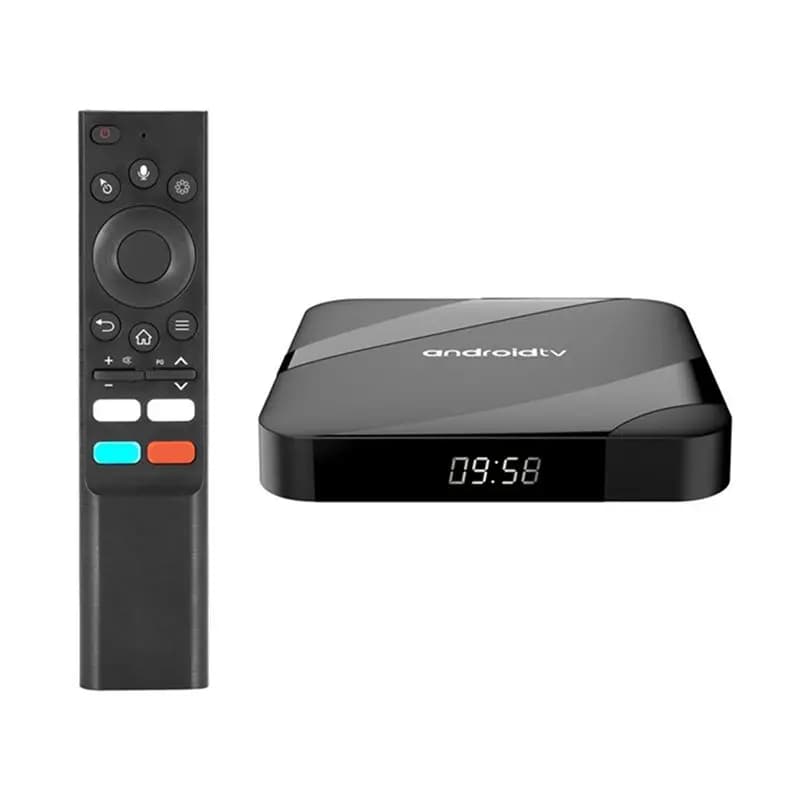 ABKN-ATV Android 14 Smart TV Box AV1 S905W2 Quad-Core Dual Wifi Telecomando Vocale Media Player 8K 4K Set Top Box Spina EU