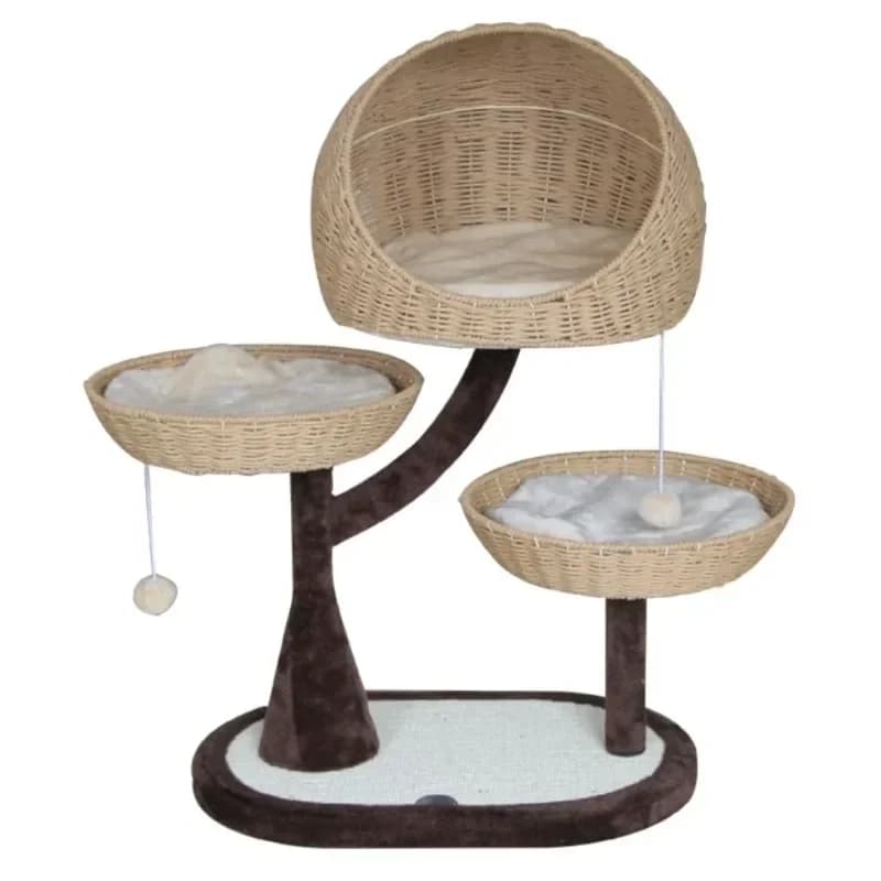 Per albero per gatti in legno personalizzato a forma di fiore