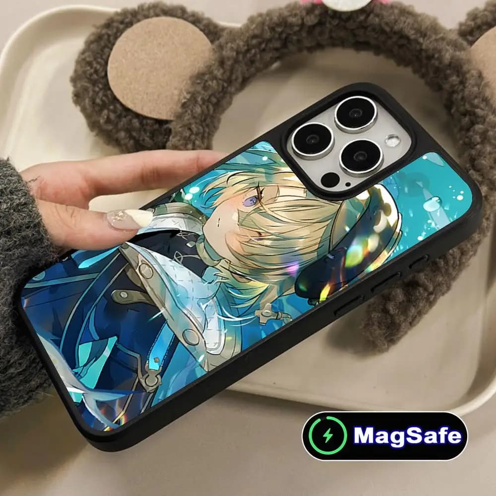 Cover per cellulare Game GI Freminet per iPhone 17 16 15 14 13 12 11 Air Pro Max Plus, con superficie opaca e colorata, compatibile Magsafe