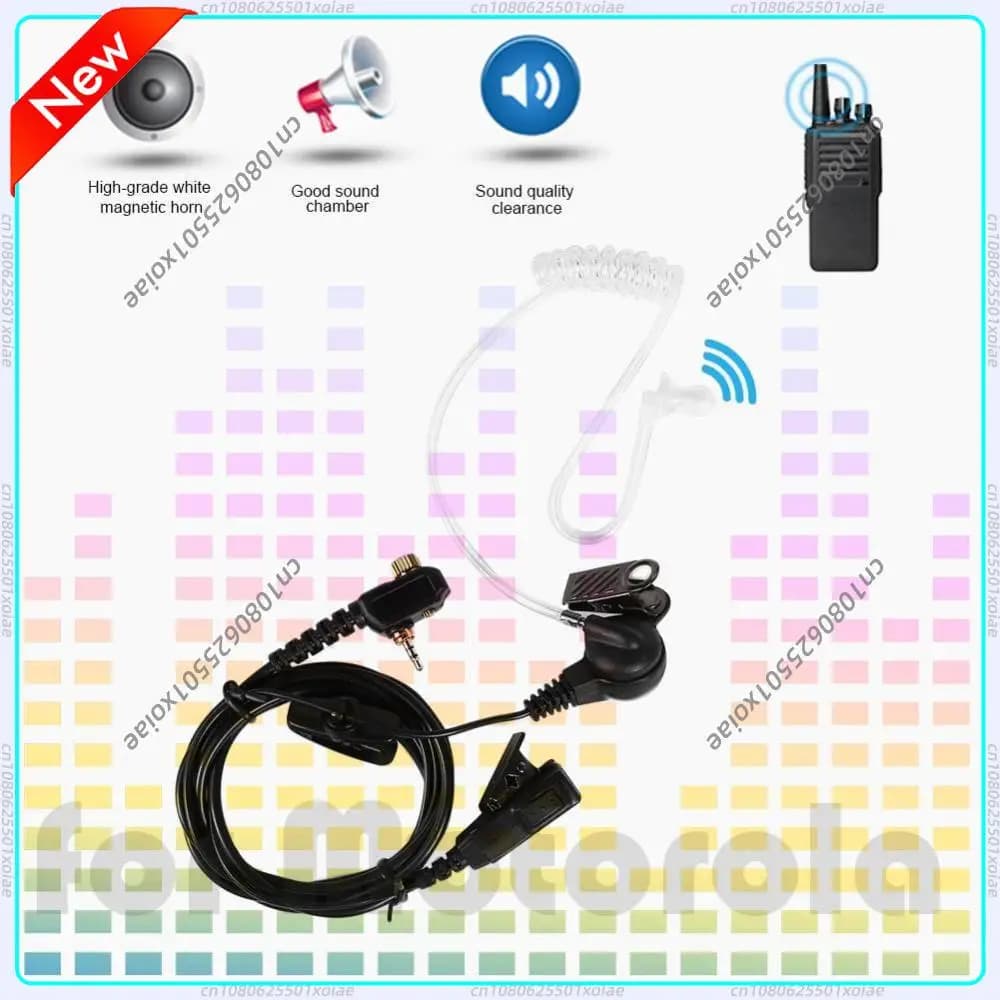 Auricolare con Microfono da 2,5mm e PTT per Motorola MTH800 MTH850 MTP850 MTS850, Compatibile con Walkie-Talkie MTH600 MTH650