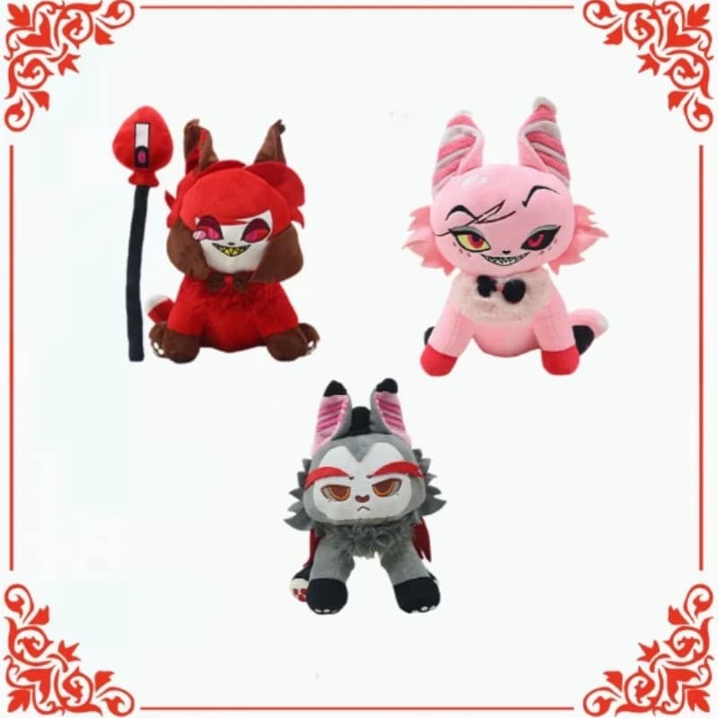 Hazbin Hotel Angel Meow Peluche Bambola Morbido e abbracciabile Peluche per la casa Tavolo Scrivania per feste Fan Adolescenti Halloween