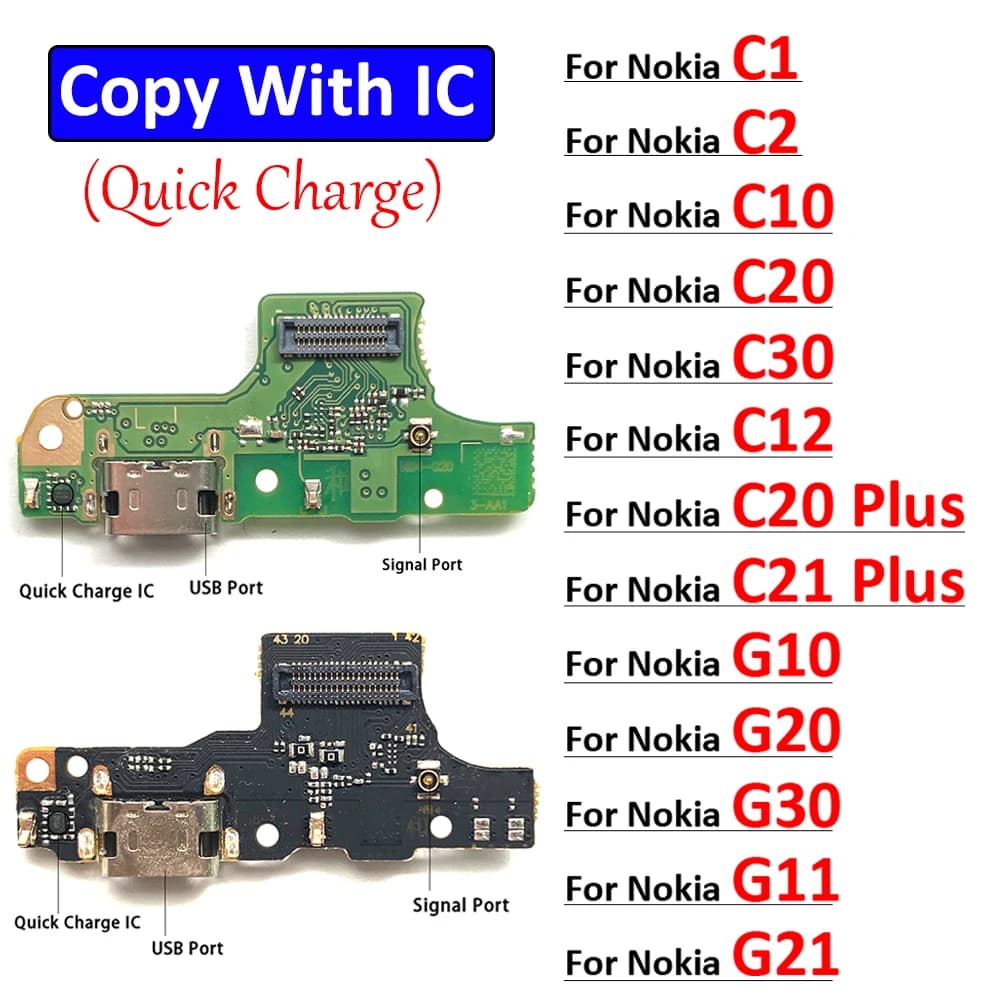 Nuovo cavo flessibile del connettore della spina del caricatore del Dock della porta della scheda di ricarica USB per Nokia C1 C2 C12 C10 C20 C30 C21 Plus G10 G20 G50 G21 G11