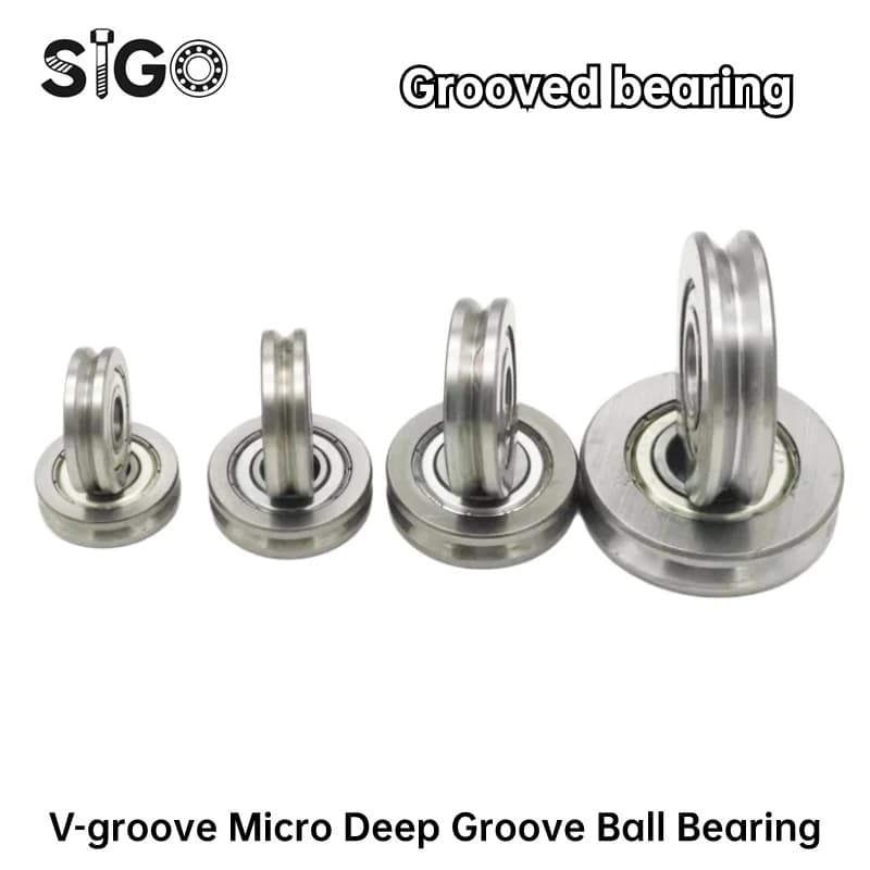 4pcs Grooved Bearing 623 624 625 Outer Ring Grooved Bearing 626 627 628 629U V-type Straightened Pulley