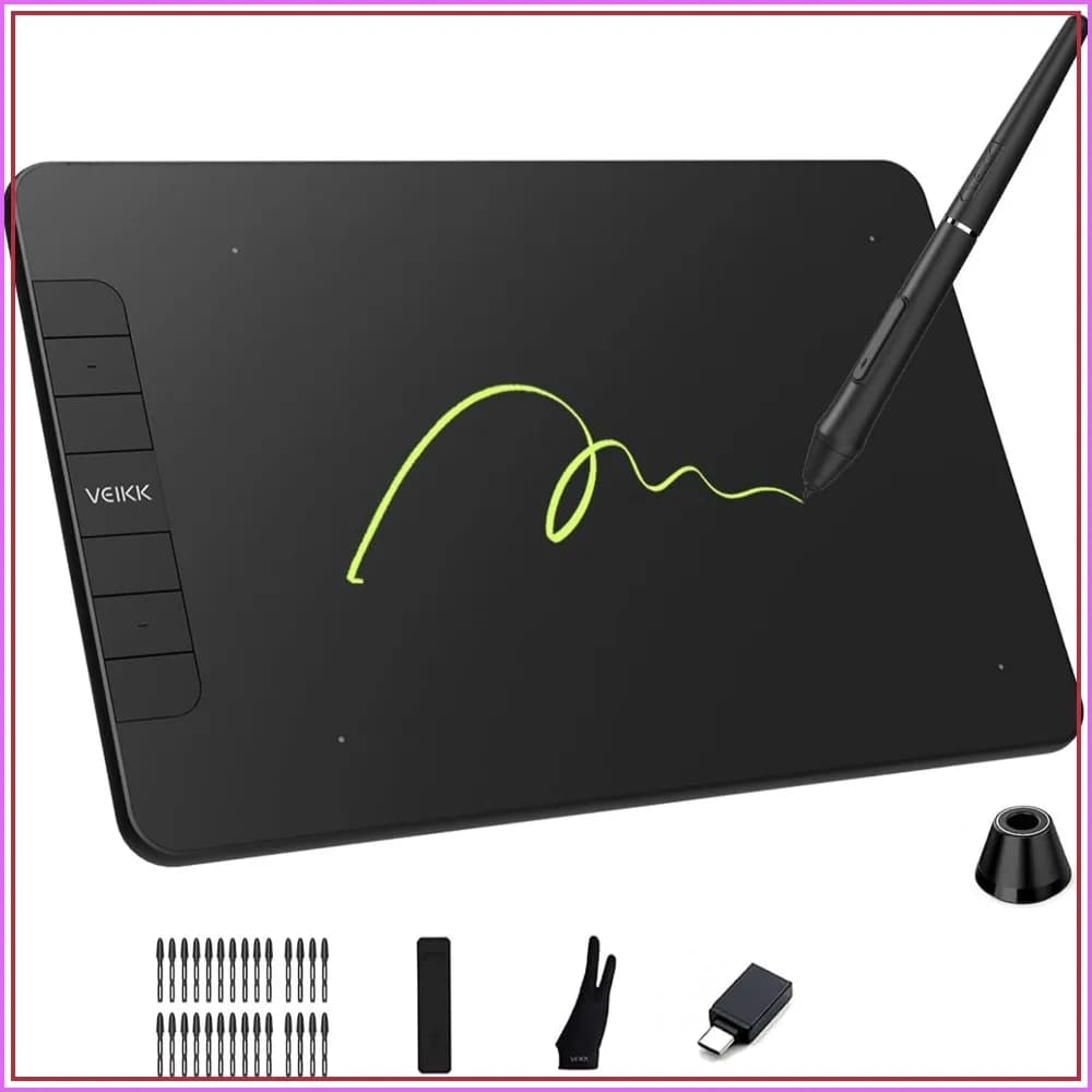 6x4 Inch Drawing Tablet with 8192 Pressure Levels, 6 Shortcut Keys for Design, Painting, Sketching, and E-Signatures
