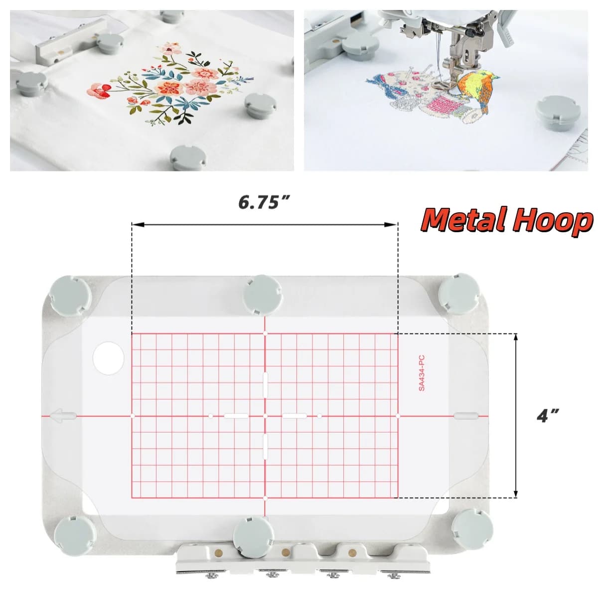 Magnetic Embroidery Hoop Metal Magnetic Hoop for Brother SE700 SE600 PE545 PE550D Innov-is 1850D Etc Embroidery Machine