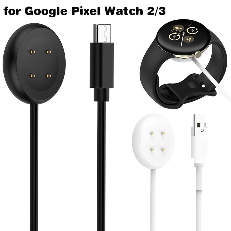 Smartwatch Dock Adattatore per caricabatterie Cavo di ricarica USB Carica di alimentazione per Google Pixel Watch 3/2 45mm 41mm Smart Watch3 Accessori